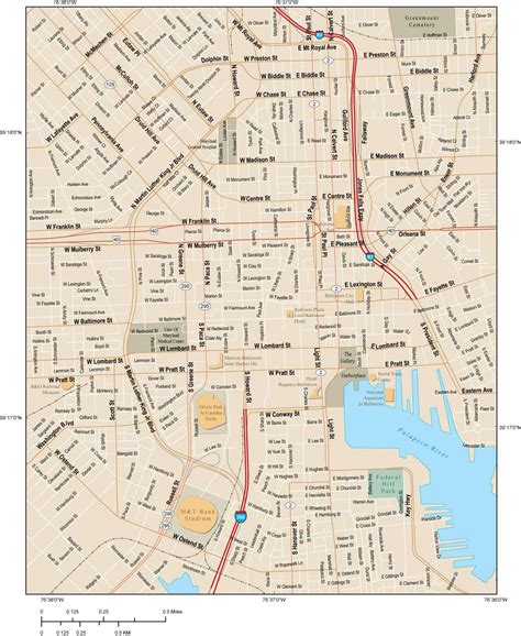 street map of baltimore city md